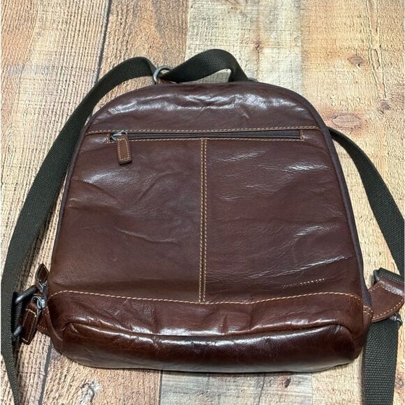 Jack Georges Voyager Convertible Backpack / Crossbody Brown Leather Unisex main image 5